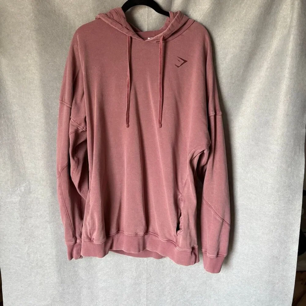 Gymshark Power Washed Hoodie Oversized Rose Brown Men’s size XXL Big and Tall - Picture 3 of 8